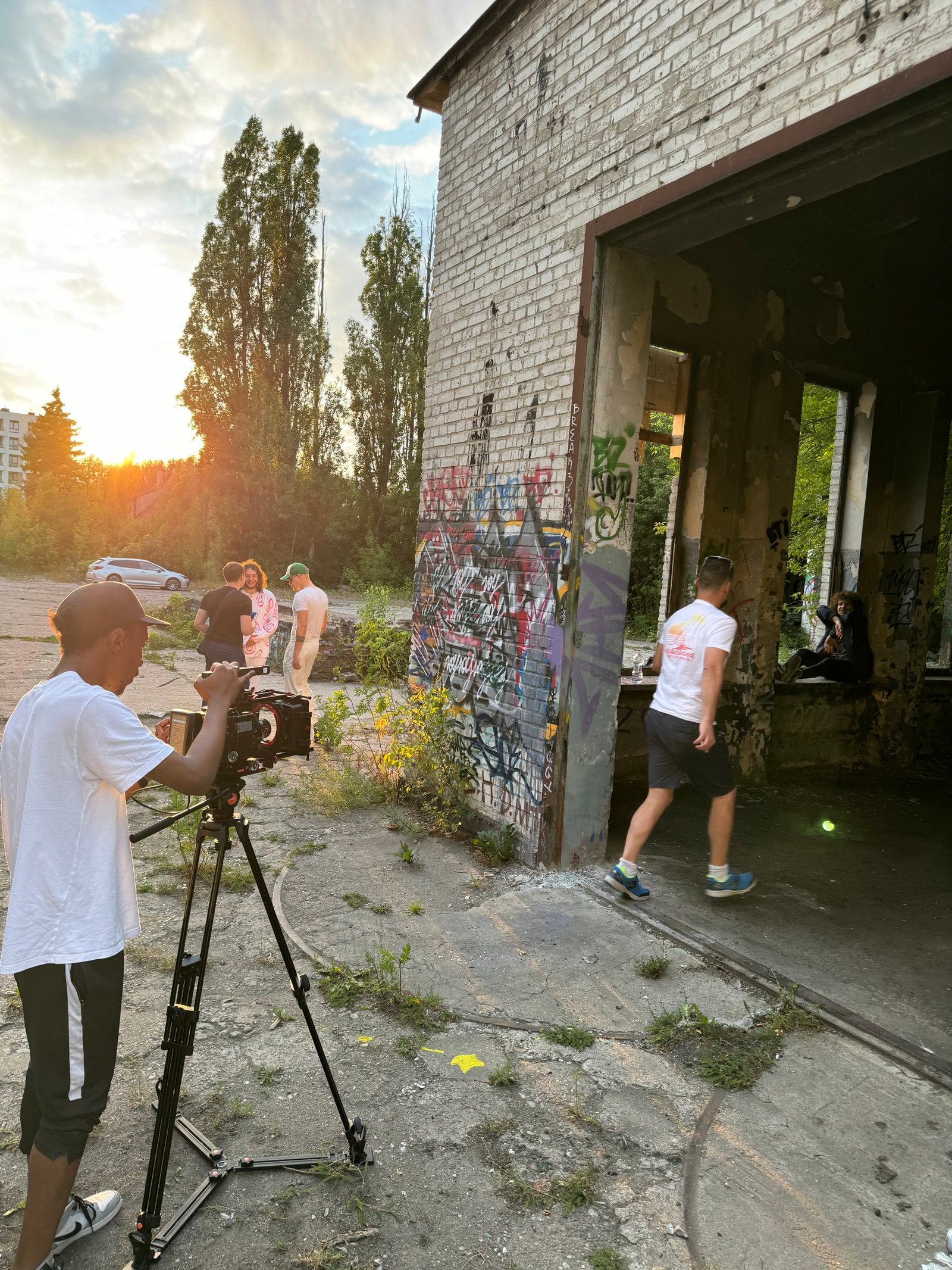 CB Mvula filming on location